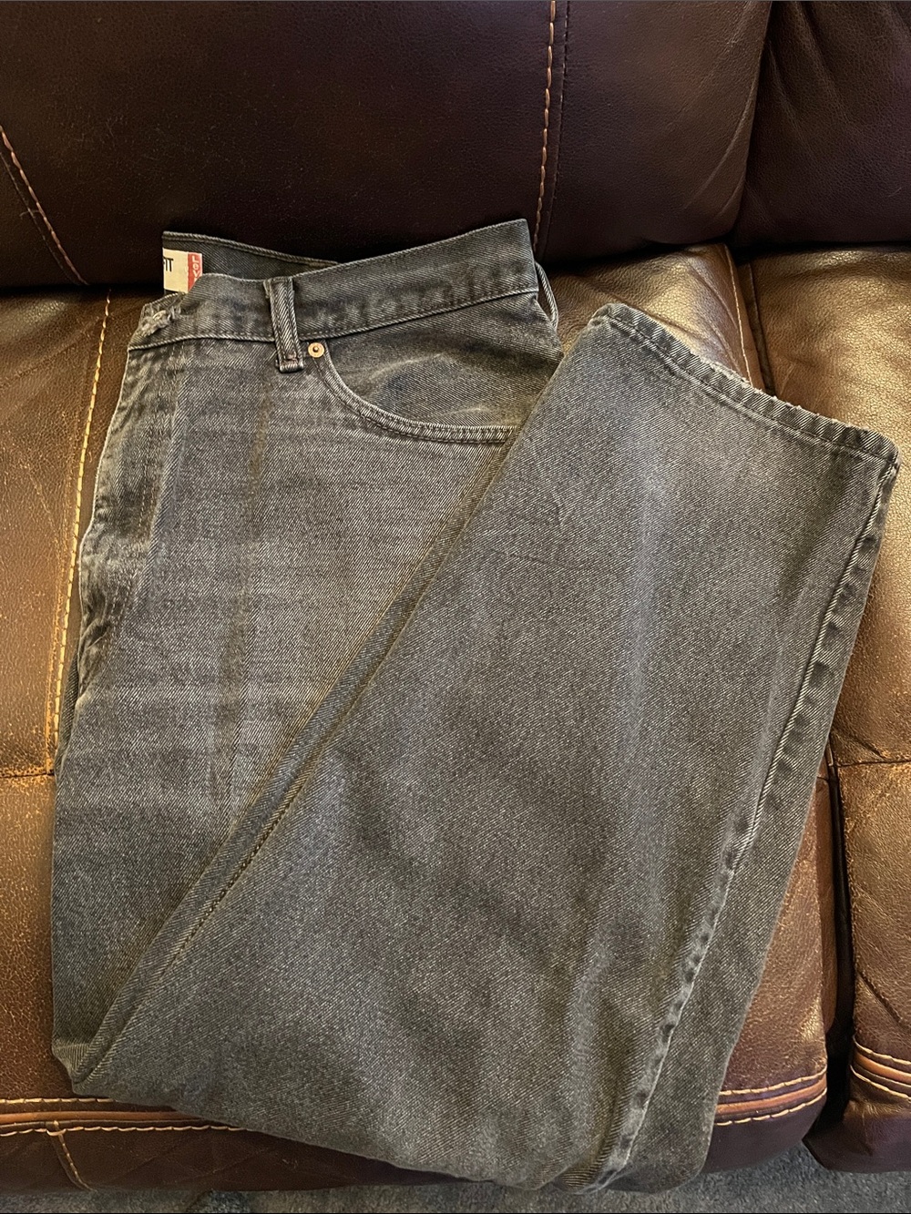 Levi's 550 Relaxed Fir Black Washed Straight Jeans